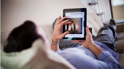 Digital Subscriptions viewed on a tablet